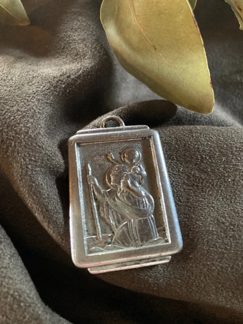 Médaille Ancienne Saint Christophe – Métal Argenté – Protection Voyage