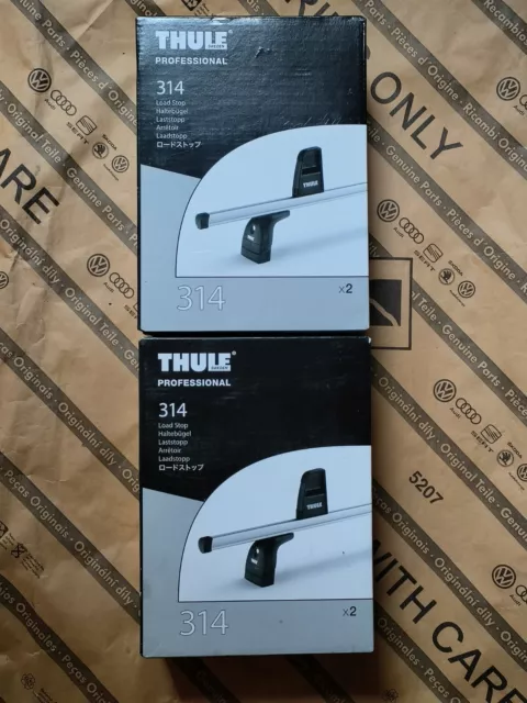 2x Brand new GENUINE Thule 314 Roof Bar Load Stops Fits Wing Bars Aero Boxed