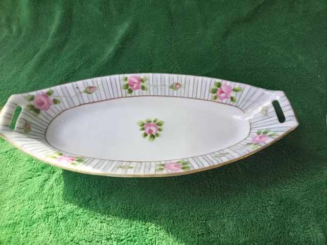 Nippon Hand Painted Saucer Plate Made in Japan Vintage Floral printed