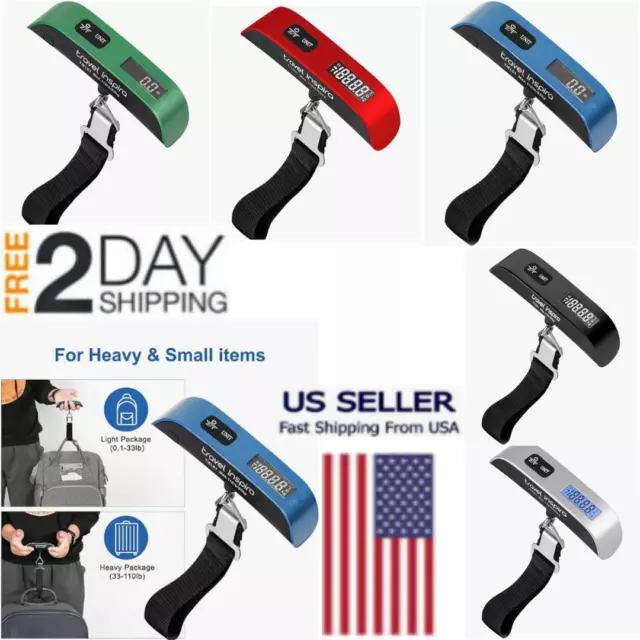 Luggage Scale Portable Digital Hanging Baggage for Travel 110 lb with Battery