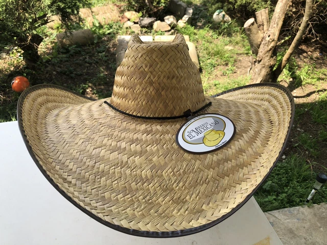 Extr Wide Brim Rustic Palm Leaf, Sun Hats,Sombrero Para Trabajo Horma Extra Gran