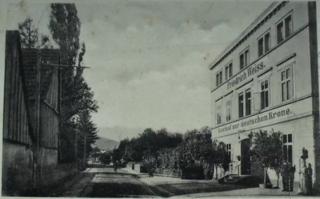 Alte Postkarte/Riesengebirge/Hermsdorf u.Kynast/Gasthof Krone/Schlesien/1903