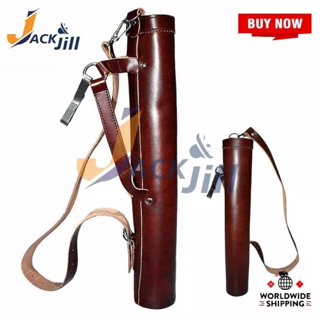 Back Arrow Quiver Genuine Cow Leather Arrow Holder Traditional Handmade Quivers