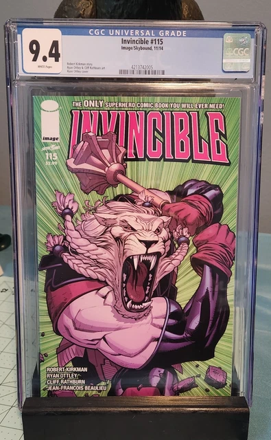 Invincible #115 Cgc 9.4 White Pages ~ Battle Beast Cover ~ Image Comics