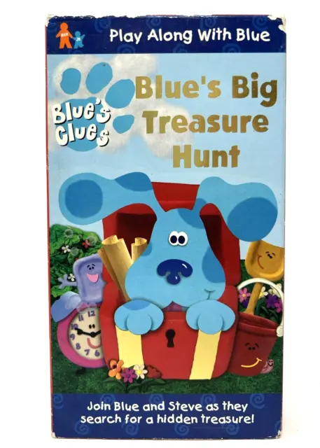 BLUES CLUES - BLUE'S BIG TREASURE HUNT (VHS, 1999) Nick Jr. Vintage VTG ...