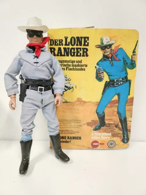 Lone Ranger Figur mit Repro Custom Box Gabriel Marx Toys Vintage 70er