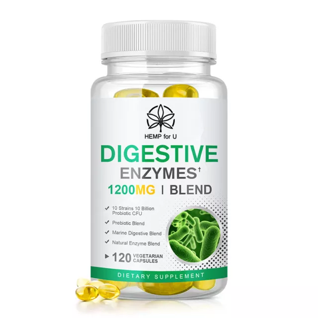 Digestive Enzymes Probiotics Tablets Healthy Gut & Digestion Aid 120 Pills