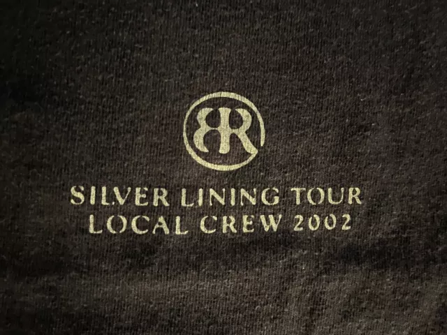 Bonnie Raitt 2002 Silver Lining Tour T-Shirt - Size Xl, Black, Local Crew *Gr8*
