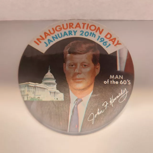 1961 JOHN F KENNEDY JFK INAUGURATION pin pinback button president political 1960