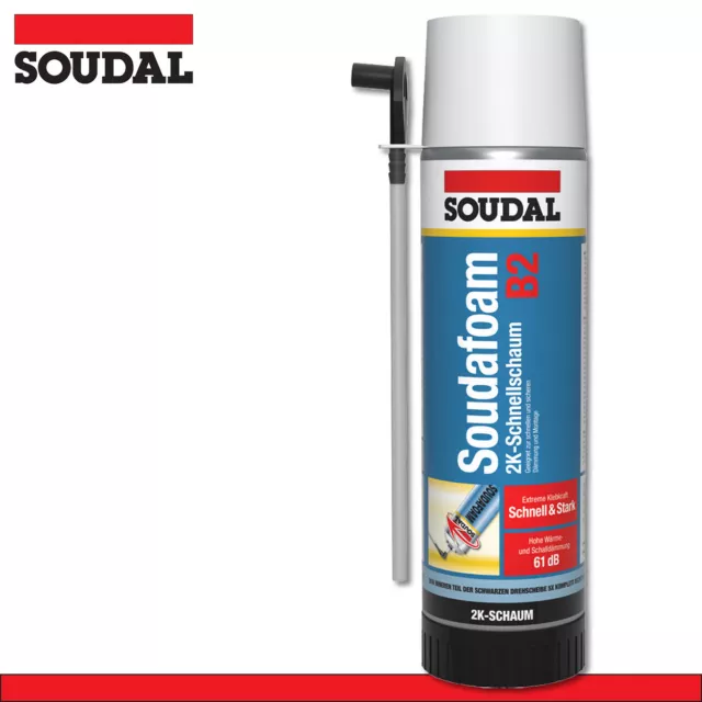 Soudal 400ML Soudafoam 2K B2 Espuma de Montaje Marco Adapterschaum Verde Claro