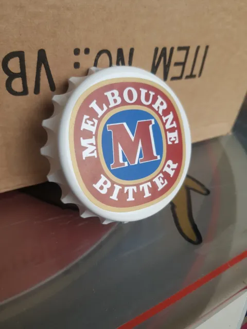 Melbourne Bitter Bottle Opener Magnetic Beer Memorabilia Aussie Bar Mancave CUB