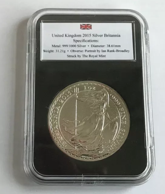 Simply Pièces ~2015 Argent Fin Britannia 1 Once 1OZ 0.9kg Pièce de Monnaie