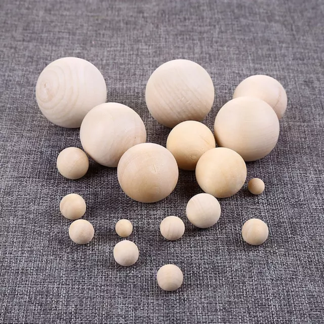 Natural Round Wooden Craft Wood Balls Sphere 6mm 8mm 10mm 12mm 15mm 18mm to 90mm