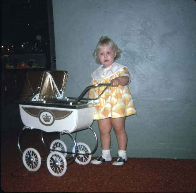 1967 Toddler Girl Yellow Dress Saddle Shoes Toy Pram Stroller Vintage 126 Slide 1967 Toddler Girl Yellow Dress Saddle Shoes Toy Pram Stroller Vintage 126 Slide