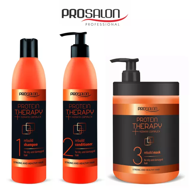 ProSalon Protein Hair Repair Keratin Complex Treatment Shampoo Conditioner Mask