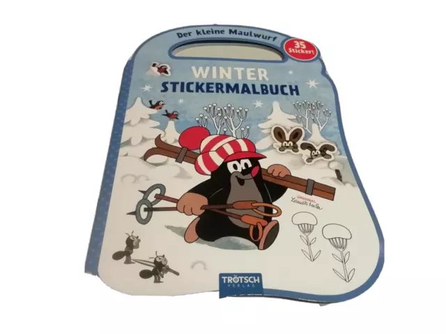 Der kleine Maulwurf Winter Sticker Malbuch