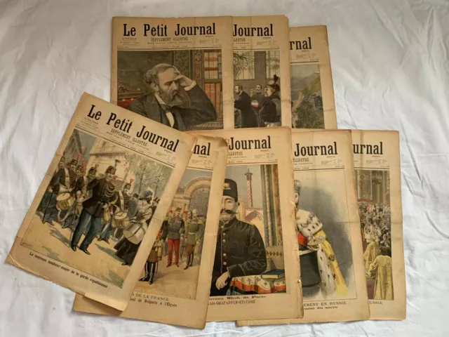 LE PETIT JOURNAL SUPPLEMENT ILLUSTRE - LOT DU N°285 AU 293  de 1896