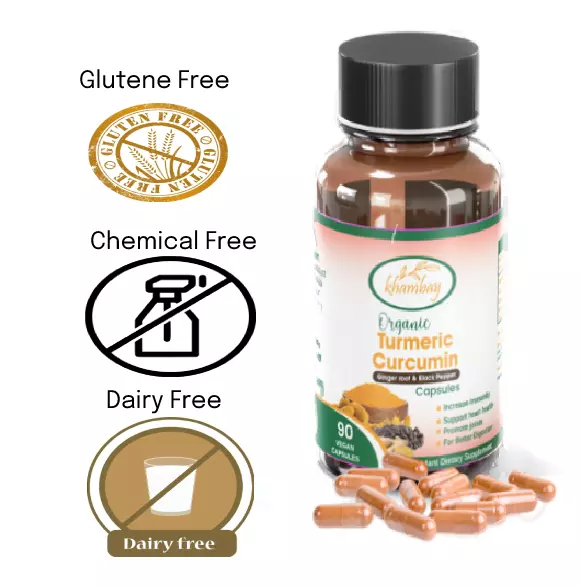 Org  Curcumin Caps 90 with Ginger & Black Pepper for Inflammation Relief 3X 3