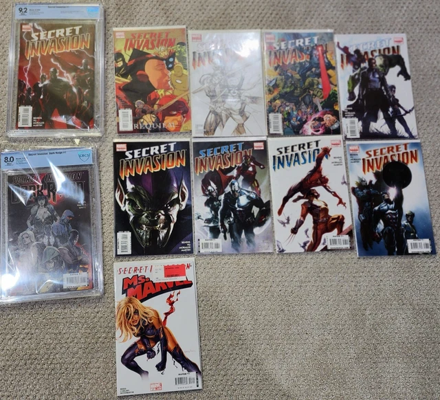 Secret Invasion 1-8 (2008) Marvel Complete Set+3 tie-ins- #1 CBCS 9.2 VF-NM+