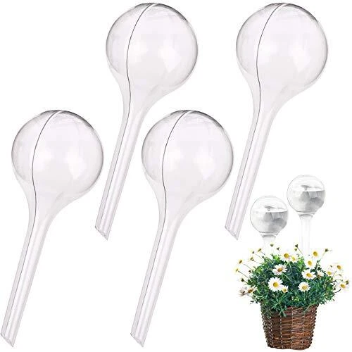 Lot de 4 grands globes d'arrosage en Verre Synthétique pour Plantes d'Intérie...