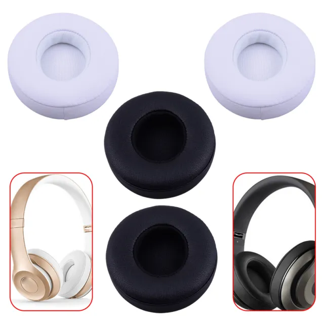 2pcs Ear Pads Cushion Replacement Fit For Solo 2 Wireless Bluetooth Headphones