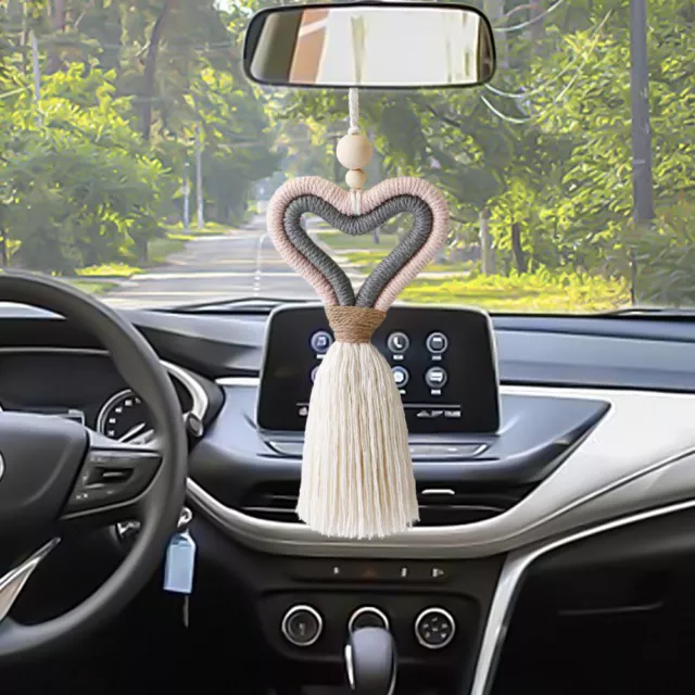 Mirror Pendants Car Hanging Drop Heart Hanging Ornaments Perfume Diffuser