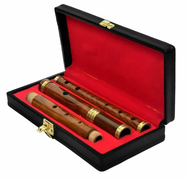 Irish Professional Rosewood D Flute 4 Piece Natural Finish with Free Case