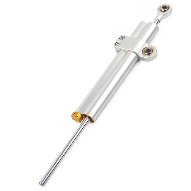 Stabilizzatore lineare ammortizzatore sterzo argento 350 mm per Honda BMW Suzuki Yamaha