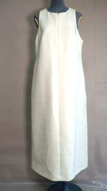 Abito Ted Baker Lenae Ecru Scuba Midi Maxi A Line Blocco Colori UK 12 NUOVO CON ETICHETTE