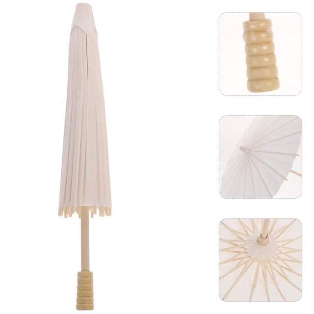 2 pz ombrellone bianco bambù sposa ombrellone da sposa in carta
