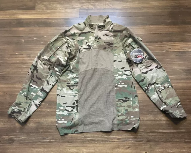NWT ARMY ISSUE OCP MULTICAM COMBAT SHIRT MEDIUM FLAME RESISTANT 1/4 ZIP New