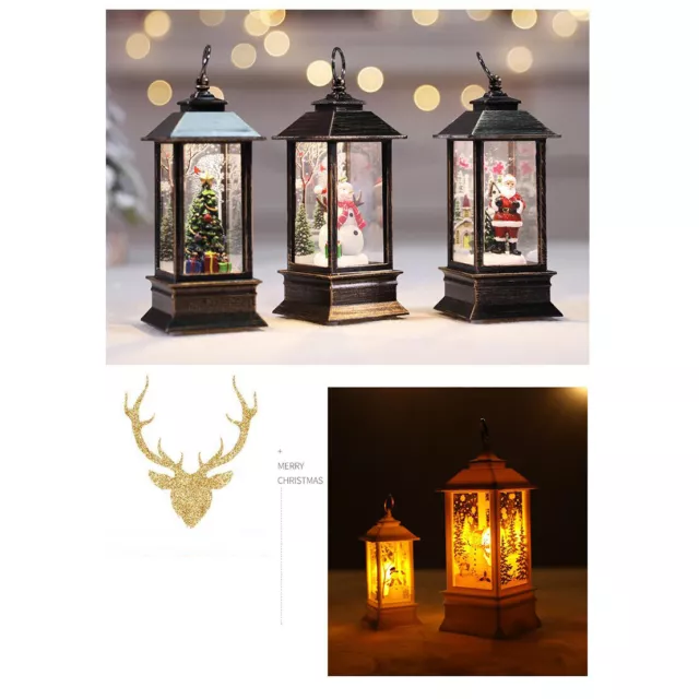 Lámpara LED Linterna de Navidad Santa Claus muñeco de nieve Navidad adorno de árbol regalos