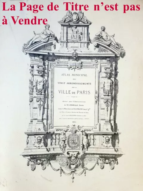 Paris III & IV ème - Préfet POUBELLE Très Rare Plan de 1895 au 1/5000 (67x94 cm) 3
