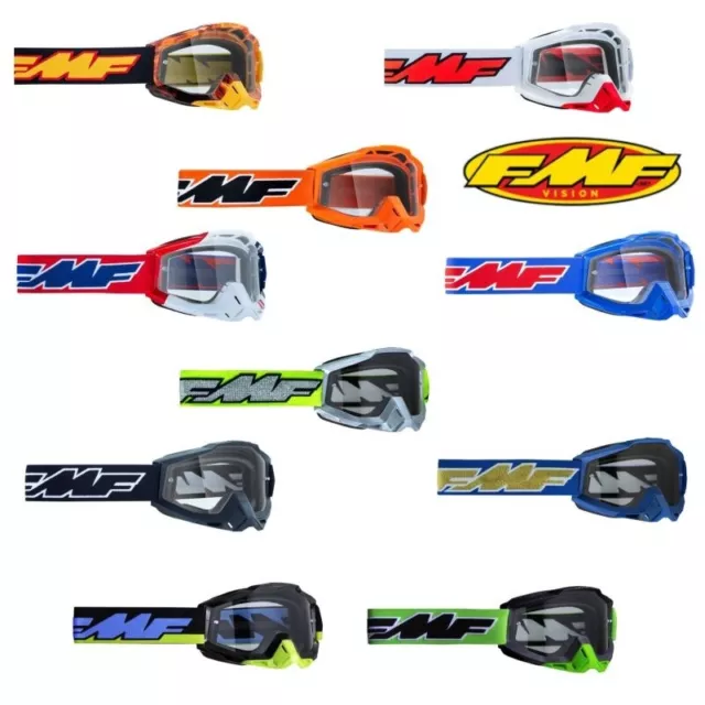 2024 FMF PowerBomb Rocket Motocross ATV Offroad Goggles - Pick Color