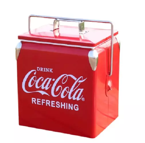 Coca Cola Icebox Cooler Chest Bottle Opener 13L 18 Can Capacity Picnic Esky Coke