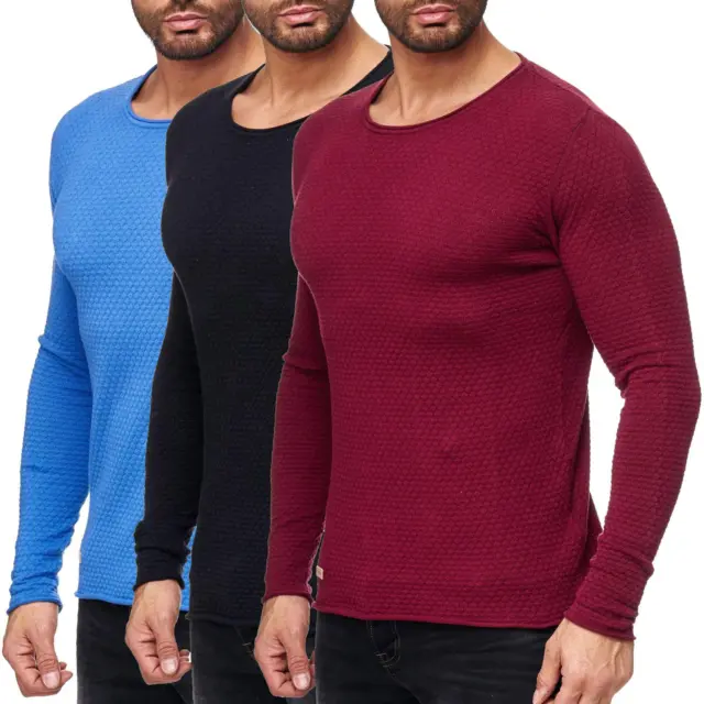 Redbridge Uomo Maglione Pullover Sweater Felpa Slim-Fit Lavorato a Maglia