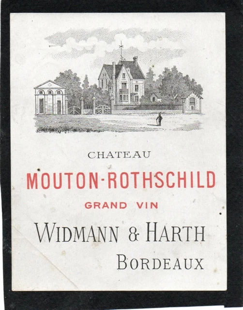 Étiquette De Vin Château Mouton Rothschild Pauillac 1925 – 1er Grand Cru Classé