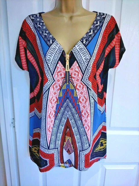 QVC COCO BIANCO Size L Gorgeous Hi Lo Hem Zipped Front Tunic Top Bnwot 19.99 PicClick UK