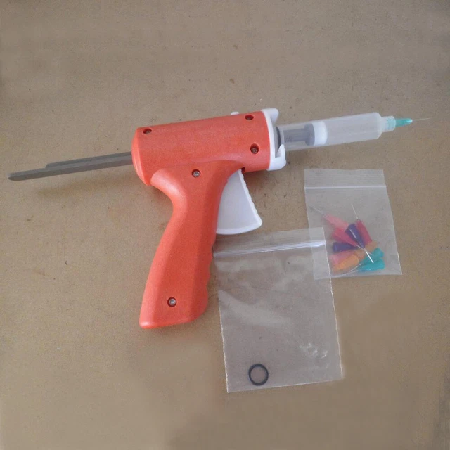 10ml Manual Syringe Gun Single Liquid Epoxy Adhesive Glue Gun wit Dispensing Tip