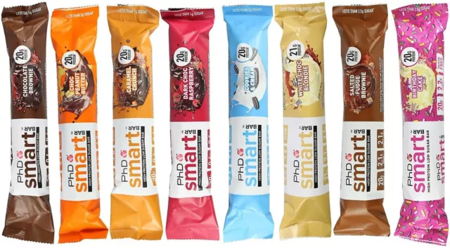 PHD Smart Bar - High Protein Snack Nutrition Bar 20g FREE SHIPPING WORLD WIDE