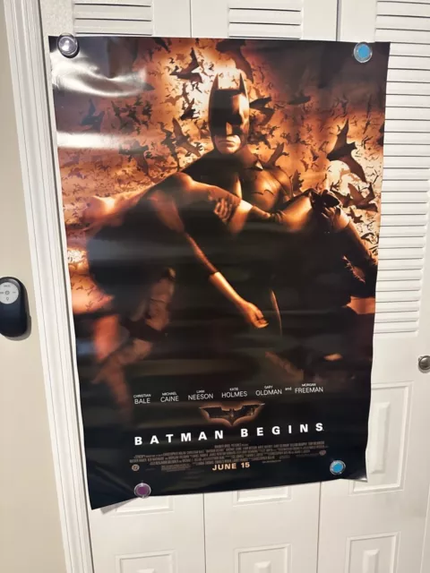 Batman Begins Movie Poster 27x40 D/S Christian Bale  Michael Caine  Katie Holmes