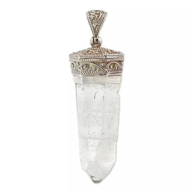 Tibetan Himalayan Quartz Crystal Pendant Necklace by Stones Desire