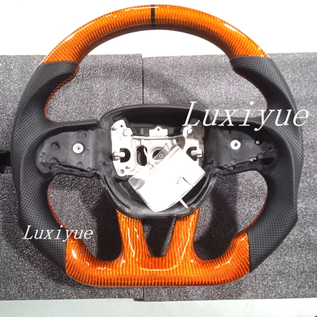 Carbon Fiber Orange Steering Wheel For Dodge Challenger SRT Jeep Grand Cherokee