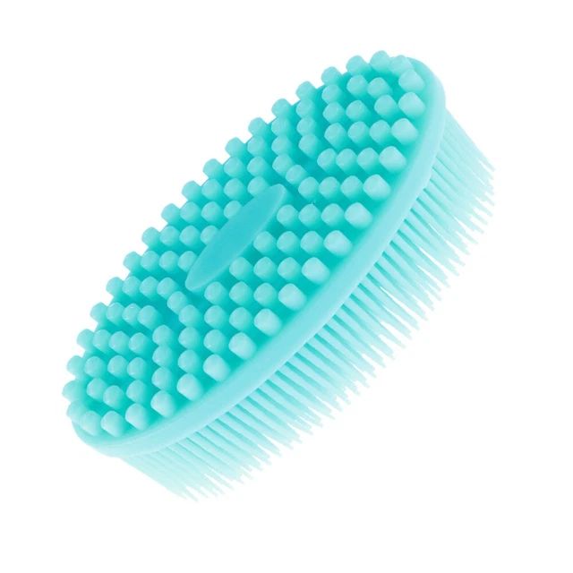SILICONE BATH SCRUBBER Exfoliating Brush Body Shampoo Wet Dry Baby £9.