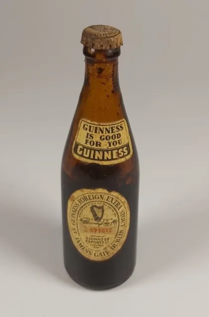 Cute Promotional Miniature Guinness Bottle Vintage Retro Collectable