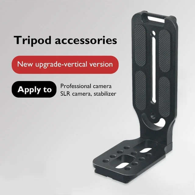 UNIVERSAL DSLR CAMERA L Plate Quick Release Tripod Head Mount Vertical ...