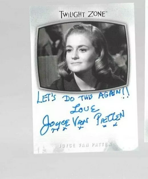 Joyce Van Patton Twilight Zone inscription autograph card AI29 VARIATION