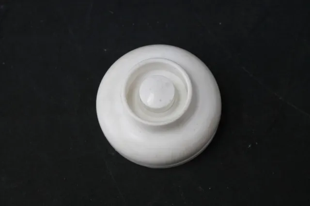 1 X Old Switch Light Door Bell Button Exposed Round White Vintage Small 45mm Ø
