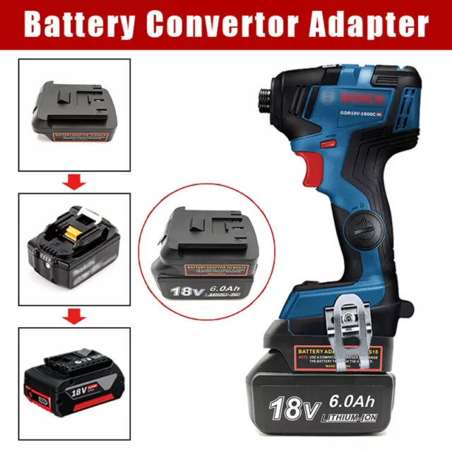 Li-ion Battery Adapter For MAKITA 18V Convert To For Bosch Cordless Power Tool