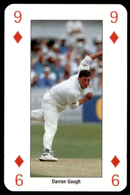 Cricket World Cup 99 (Playing Card) Nine of Diamonds Darren Gough England